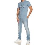 Calvin Klein Seasonal Monologo TEE Gri Erkek T-shirt
