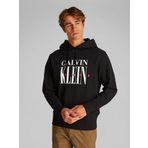 Calvin Klein SERIF FONT GRAPHIC HOODIE Erkek Sweatshirt, Siyah, M