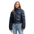 Calvin Klein Shine Crop Puffer Jacket Kadın Ceket, Siyah, S