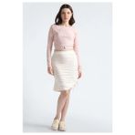 Calvin Klein Side Gathering Skirt Etek - 001-Beyaz