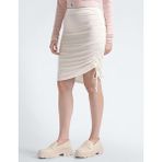 Calvin Klein Side Gathering Skirt Etek - Beyaz