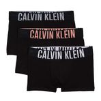 Calvin Klein Siyah 3'lü Boxer, S, 000NB3608A, B- PP PUNCH, WHITE, MOONL JADE LGS, erkek
