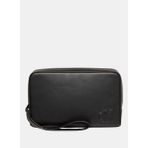 Calvin Klein Siyah Erkek Deri Traş Çantası BOLD CK POUCH WITH HANDLE (PU)