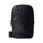 Calvin Klein Siyah Erkek Postacı Çantası EMBLEM AOP COATED SQUARE SLING