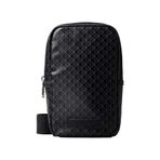 Calvin Klein Siyah Erkek Postacı Çantası EMBLEM AOP COATED SQUARE SLING