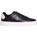 Calvin Klein Siyah Erkek Sneaker CHUNKY CUPSOLE RU PATCH L Düz Tabanlı Pürüzsüz Deri