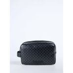 Calvin Klein Siyah Erkek Traş Çantası EMBLEM AOP COATED DOPP KIT