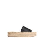 Calvin Klein Siyah Kadın Deri Terlik FLATF ESPA MULE LTH MG