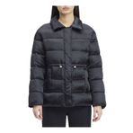 Calvin Klein Siyah Kadın Mont MW PADDED SATIN DRAWSTRINGJACKET, XS