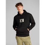 Calvin Klein SMALL CK BOX HOODIE Erkek Sweatshirt, Siyah, M