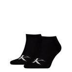 Calvin Klein Socks Erkek organik pamuk monogram çeyrek çorap (2'li paket), Siyah, 39-42