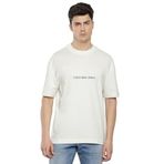 Calvin Klein Square Frequency Logo Tee Beyaz Erkek T-shirt