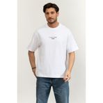 Calvin Klein SS 16S Rlxd Fit CKJ Graphic Tee Erkek Bisiklet Yaka T-Shirt Beyaz
