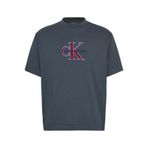 Calvin Klein SS 16S TRICOLOR MONOLOGO GRAPHIC Erkek Gece Mavi T-Shirt