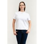 Calvin Klein SS 20S Classic Logo Tee Kadın Bisiklet Yaka T-Shirt Beyaz