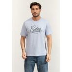 Calvin Klein SS 20S LN Calvin Script Graphic Erkek Bisiklet Yaka T-Shirt Mor