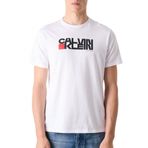 Calvin Klein Ss 30S Eu Ck Redbox Graphic Tee Erkek Tişört, Beyaz, S