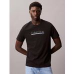 Calvin Klein Ss 30s Eu Sp Outlıne Tape Graphı Erkek Siyah T-shirt Lv04rc852g-ub1