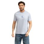 Calvin Klein SS 30S Micro Monologo Graphic Erkek Bisiklet Yaka T-Shirt, Mor, S Beden