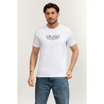 Calvin Klein SS 30S Whsl SP Calvin Futura Gra Erkek Bisiklet Yaka T-Shirt Beyaz