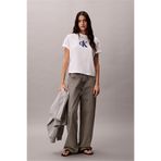 Calvin Klein Ss Boxy Seasonal Mon Kadın Bisiklet Yaka T-Shirt Beyaz