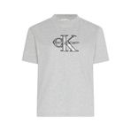 Calvin Klein SS CLASSIC MONOLOGO METALLIC CNE Kadın Gri T-Shirt