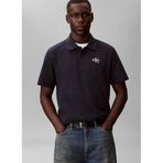 Calvin Klein SS EASY MONOLOGO CASUAL PIQUE PO Erkek T-shirt, Dark Sapphire, L