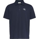 Calvin Klein SS EASY MONOLOGO CASUAL PIQUE PO Erkek T-shirt, Dark Sapphire, S