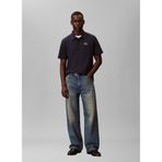 Calvin Klein SS EASY MONOLOGO CASUAL PIQUE PO Erkek T-shirt, Dark Sapphire, XL
