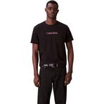 Calvin Klein SS GLITCHED LOGO EU CLASSIC TEE Erkek T-shirt, Siyah, S