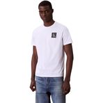 Calvin Klein SS GRADIENT MONOGRAM EU LOGO CLA Erkek T-shirt, Beyaz, M