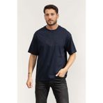 Calvin Klein Ss Hi Low Emb 16S Jersey Cn Tee Erkek Bisiklet Yaka T-Shirt Lacivert