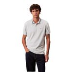 Calvin Klein Ss Monogram Pique Tipped Polo Erkek Polo Tişört, Yeşil, M