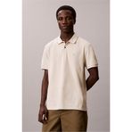 Calvin Klein Ss Refined Pique Tipped Classic Erkek Polo Yaka T-Shirt Bej
