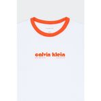Calvin Klein Ss Retro Logo Graphic Beyaz Kadın T-Shirt