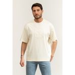 Calvin Klein Ss Rlxd Premium inte Erkek Bisiklet Yaka T-Shirt Beyaz