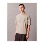 Calvin Klein SS RLXD PREMIUM INTERLOCK EMBLEM Erkek Krem T-Shirt