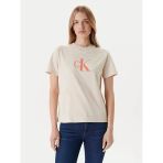 Calvin Klein Standard Logo Kadın Bej T-Shirt Lv047b865g-C7p
