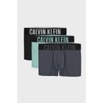 Calvin Klein Streç Pamuklu Logolu 3'lü Boxer, L, 000NB3608AZDB, Black/Aerial/Turbulence, Erkek