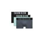 Calvin Klein Streç Pamuklu Logolu 3'lü Boxer, M, 000NB3608AZDB, Black/Aerial/Turbulence, erkek