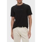 Calvin Klein Streç Pamuklu Regular Fit Bisiklet Yaka T Shirt LVGMS5K182UB1 Erkek T Shirt LVGMS5K182 Ub1 - Siyah
