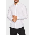 Calvin Klein Streç Pamuklu Slim Fit Poplin Gömlek J30J319065YAF Erkek Gömlek J30J319065YAF - 2XL - Beyaz