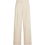 Calvin Klein STRETCH CHINO W/ PLEAT - WIDE LE Kadın Krem Kumaş Pantolon