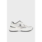 Calvin Klein Süet Detaylı Logolu Sneaker Ayakabı YW0YW0200901W Bayan Ayakkabı YW0YW02009 01W - Beyaz