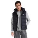 Calvin Klein Svls Nylon Zip Off Hood Down Puf Erkek Yelek, Siyah, M