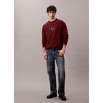 Calvin Klein Sweatshirt Ls Premium Terry Monologo Cn Swt Kırmızı, L, LV04RD234G, Red, erkek