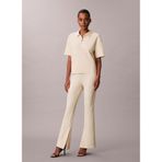 Calvin Klein Tailored Knit Pull On Flare Pant Pantolon, M, LV044B223GNWP, Krem, Kadın