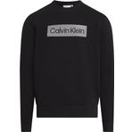 Calvin Klein Textured Embroidery Siyah Erkek Sweatshirt