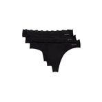 Calvin Klein THONG 3PK Kadın İç Giyim, Siyah, XS