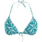 Calvin Klein Triangle-Rp-Print Kadın Bikini Üstü, Mavi, Xs